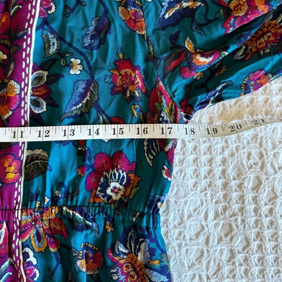 Soft Surroundings Allene Maxi Dress Floral Boho Pockets Women’s Med Petite - Picture 14 of 16